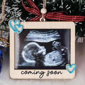 Baby Ultrasound Picture Frame Ornament, Ultrasound Picture Frames, Pregnancy Announcement for Grandma Grandpa, Baby Sonogram Picture Frame Ornament, Expecting Baby Gift for New Parents, Coming Soon