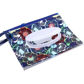1Pc Blue Wet Wipe Dispenser,Portable Refillable Wipe Holder,Reusable Lightweight Wipes Container Case Travel Wet Wipe Pouch Diapering Wipes and Holders Wipe Holders