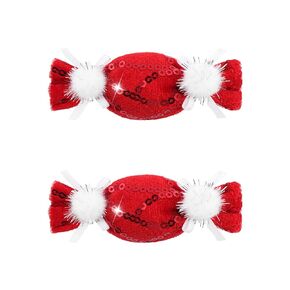 YanJie Christmas Hair Clip Girls Candy Tree Topper Bow White Hair Clip Alligator Barrettes Newborn Hair Ribbon Red Christmas Hair Accessories Toddlers