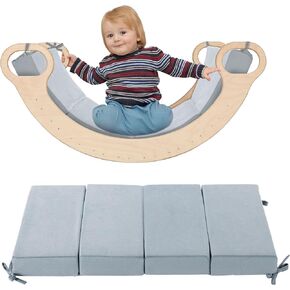 ROYALAY Cushion for Climbing Arch for Kids, Memory Foam Climbing Set Cushion with Bind Fixed, Arch Cushion Floor Cushion Toddler Nap Mat, Bed Floor Pillow, Rocker Pillow for Toddlers Arch Climber,M