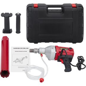 Diamond Core Drilling Machine,Wet & Dry Handheld Concrete Core Drill Rig,1880RPM Stepless Speed 1-1/4" Thread Core Drill Rig with 2in Drill Bits for Concrete Brick Stone Block,1500W