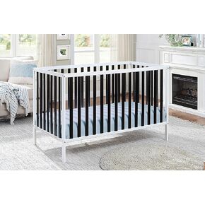 Baby Cache Deux Remi Island 3-in-1 Convertible Crib (Do Re Me) White & Black