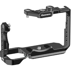 Camera Cage for Sony FX30/FX3, NATO Rail, ARRI 3/8" Positioning Holes, 1/4" Threads, Compatible with XLR Handle and DJI RS2/RS3