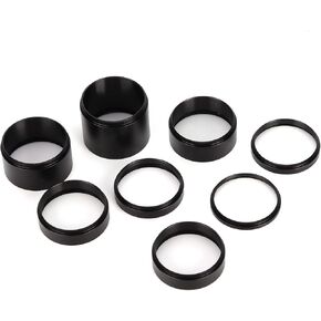 M42 Astronomical Extension Tube Kit for Cameras and Telescope Accessories, Length 3/5/7/10/12/15/20/30mm, M42 x 0.75mm Both Sides