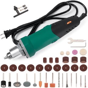 Rotary Tool Kit, Power Electric Pencil Grinder with 35 Accessories, 6 Variable Speed Multifunction Power Rotary Tool for Sanding Polishing Drilling Engraving DIY Crafts