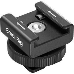 SmallRig Cold Shoe Mount Adapter for Wireless Microphone, for DJI Mic / Mic 2, for RODE Wireless Go II, for Saramonic BLink 900 B, for Hollyland C1, with 1/4"-20 Threaded Hole, Anti Drop Design - 4822
