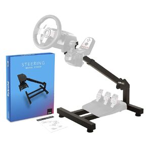 Racing Steering Wheel Stand Gaming Simulator Cockpit with Gear Shifter and Pedal Mount Compatible with Logitech Thrustmaster Fanatec Wheels Height Adjustable Easy Storage Gift box