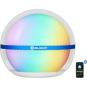 OLIGHT Sphere Smart Night Light, 75 lumens Stepless Dimming Table Lamp with Remotely APP Control, Magnetic Rechargeable RGB Ambient Light for Sleeping, Reading, and Relaxation