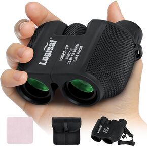 Binoculars for Adults and Kids, 10x25 Compact Binoculars with Low Light Vision, Small Binoculars for Bird Watching High Powered, Hunting, Easy Focus, Waterproof, Outdoor Travel & Hiking