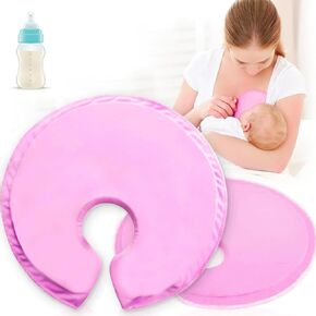 Breast Therapy Pack -2 Hot Cold - Breast Heating Pad Breastfeeding Relief - Breast Ice Packs for Engorgement & Nipple Gel Soothing Pads (Purple)