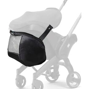 Baby Stroller Snap-On Storage Bag compatible with Doona Car Seat Stroller Accessories Clip-On Stroller Storage Bag Fit for Doona Stroller Bag for Store Baby Essentials - Black