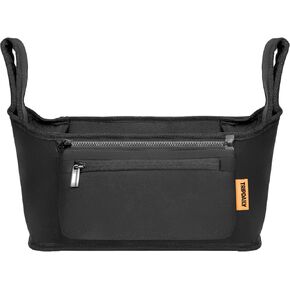 Parent Organizer Bag, Stroller Organizer Fits for Uppababy Vista, Cruz, Minu, Stroller Caddy with Cup Holder, Zippered Pocket, Multiple Pockets and Adjustable Straps, Easy to Carry