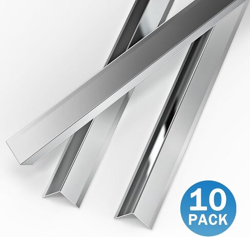 10 Pack Stainless Steel Wall Corner Guard Metal Wall Corner Guard Wall Protection 304 Stainless Corner Guard 2 x 2 x 48 inch with 90-Degree Angle in Saudi Arabia