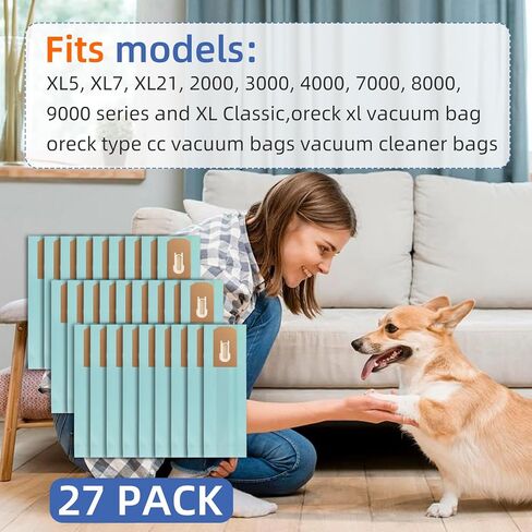 9 Pack PK80009 Vacuum Replacement Cleaner Bags for Oreck XL XL2000 XL8000 XL9000 and Commercial Series,Blue in Saudi Arabia