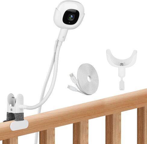 Baby Monitor Clip Charger Mount for Nanit Pro Baby Monitor with Type-C Charging Port Connector Mount and 10FT Power Cable,Travel Baby Monitor Accessory Without Tool or Wall Damage in Kuwait