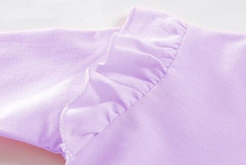 Girls Ruffle Long Sleeve Shirts Soft Crewneck Cute Butterfly Shirt Wild Like My Curls T-Shirts Pink Cotton Tee 2-7 Years in Kuwait