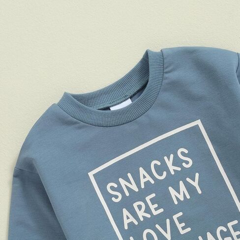 Baby Boy Fall Clothes Set Long Sleeve Letter Print Sweatshirt Pants Toddler Infant Outfits 6 12 18 24 Months 2T in Saudi Arabia