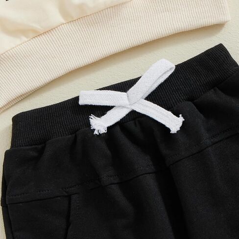 Baby Boy Fall Clothes Set Long Sleeve Letter Print Sweatshirt Pants Toddler Infant Outfits 6 12 18 24 Months 2T in Saudi Arabia
