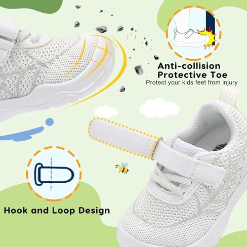 BARERUN Toddler Shoes Boys Girls Barefoot Shoes Kids Breathable Sneakers School Tennis Shoes Slip on Running Shoes Infant Toddler Walking Shoes in Kuwait