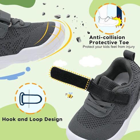 BARERUN Toddler Shoes Boys Girls Barefoot Shoes Kids Breathable Sneakers School Tennis Shoes Slip on Running Shoes Infant Toddler Walking Shoes in Kuwait