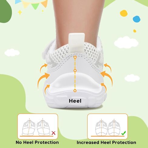 BARERUN Toddler Shoes Boys Girls Barefoot Shoes Kids Breathable Sneakers School Tennis Shoes Slip on Running Shoes Infant Toddler Walking Shoes in Kuwait