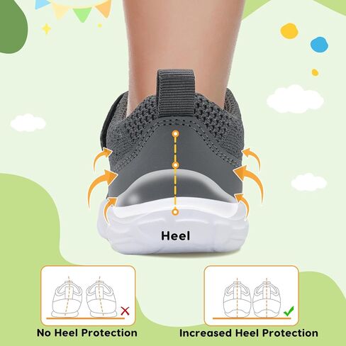 BARERUN Toddler Shoes Boys Girls Barefoot Shoes Kids Breathable Sneakers School Tennis Shoes Slip on Running Shoes Infant Toddler Walking Shoes in Kuwait