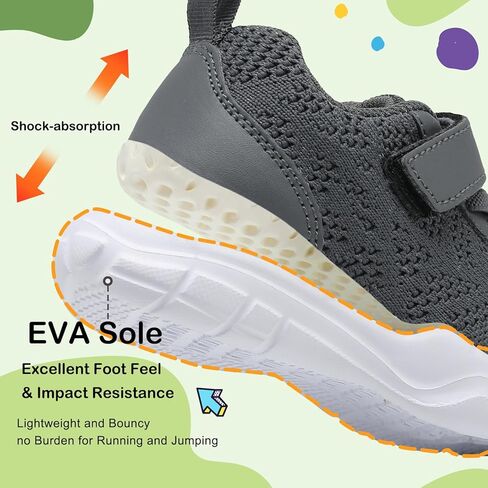 BARERUN Toddler Shoes Boys Girls Barefoot Shoes Kids Breathable Sneakers School Tennis Shoes Slip on Running Shoes Infant Toddler Walking Shoes in Kuwait