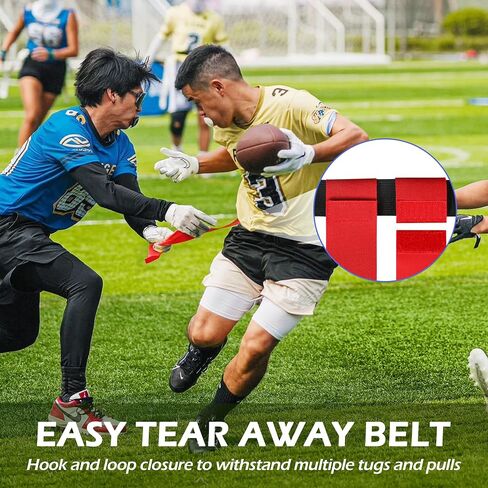 Flag Football Belts, 14 Player Adjustable Flag Football Set for Sports Training Competition (Green & Yellow) in Saudi Arabia