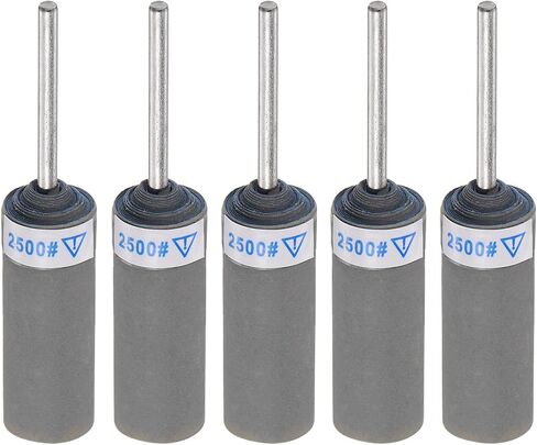 HARFINGTON 5pcs Abrasive Sandpaper Rolls 2500 Grit 2.35mm Shank Sanding Drums Sleeves Cylinder Grinding Head for Woodworking Glass Metal Polishing in Saudi Arabia