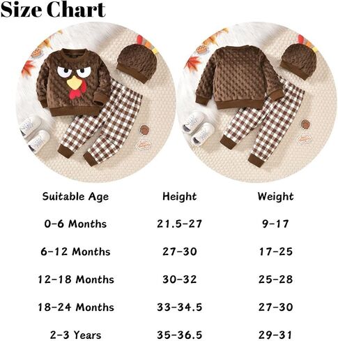 HIHA Baby Toddler Boys Thanksgiving Clothes in Saudi Arabia