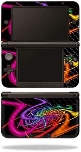 MightySkins Carbon Fiber Skin for Nintendo 3DS XL Original (2012-2014) - Pink Butterfly | Protective, Durable Textured Carbon Fiber Finish | Easy to Apply, Remove, and Change Styles | Made in The USA in Saudi Arabia