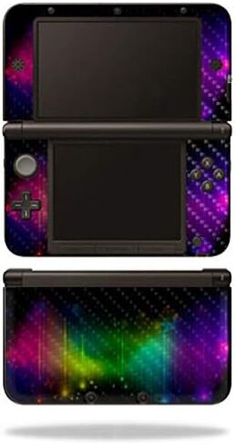 MightySkins Carbon Fiber Skin for Nintendo 3DS XL Original (2012-2014) - Pink Butterfly | Protective, Durable Textured Carbon Fiber Finish | Easy to Apply, Remove, and Change Styles | Made in The USA in Saudi Arabia
