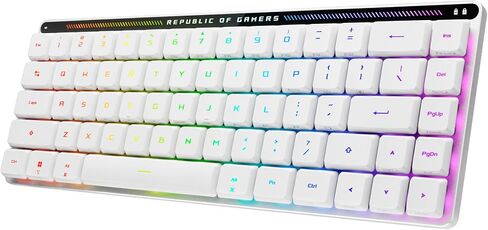ROG Falchion Ace HFX 65% gaming keyboard with ROG HFX magnetic switches, rapid trigger toggle, 8000 Hz polling rate, three-layer dampening foam, silicone gasket mount, touch panel and protective cover in Saudi Arabia