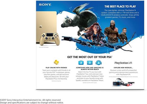PlayStation 4 Slim 1TB Gold Console [Discontinued] [video game] (Renewed) in Saudi Arabia