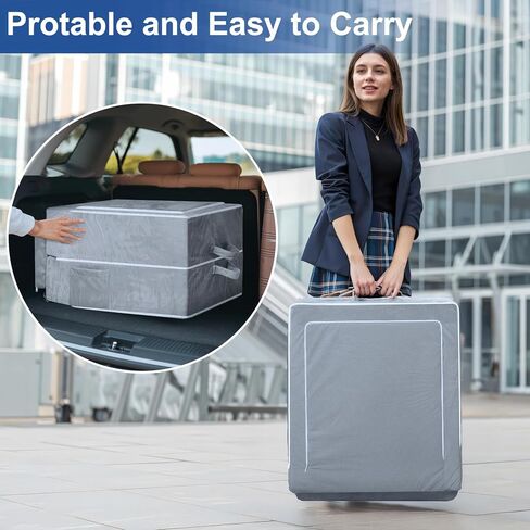 REAWUL Portable Folding Toddler Travel Bed,Kids Floor Bed, Washable Cover for Toddlers and Child,Grey in Saudi Arabia