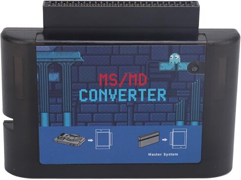 for Retron Mega Drive Converter, MS to MD Game Card Adapter Converter for Retron 5 3 2 for Mega Drive for Genesis (Black Transparent) in Kuwait