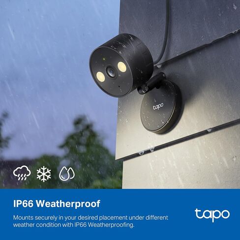 Tapo TP-Link 2K QHD Security Camera, Indoor/Outdoor, 𝟮𝟬𝟮𝟰 𝗣𝗖𝗠𝗮𝗴 𝗘𝗱𝗶𝘁𝗼𝗿'𝘀 𝗖𝗵𝗼𝗶𝗰𝗲, Color Night Vision, Free Person/Pet/Vehicle Detection, Invisible IR Mode, SD Storage, C120 in Saudi Arabia