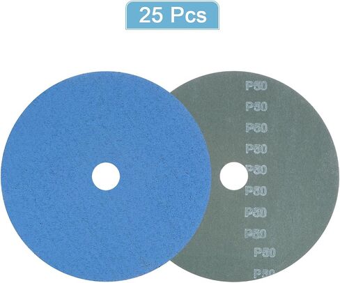 HARFINGTON 25PCS Zirconia Resin Fiber Grinding and Sanding Discs 7" x 7/8" Center Hole 50 Grit Fiber Abrasive Discs for Grinding Blending Polishing in Saudi Arabia