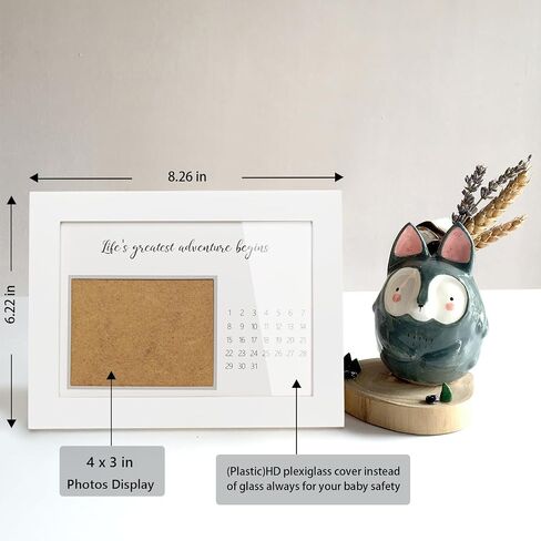 Pregnancy Announcement | Ultrasound Sonogram Picture Frame for Expecting Moms | Baby Reveal Keepsake | Ideal Baby Shower | Standard 4"x3" Frame for New Parents, Life's Greatest Adventure Begins, White in Saudi Arabia