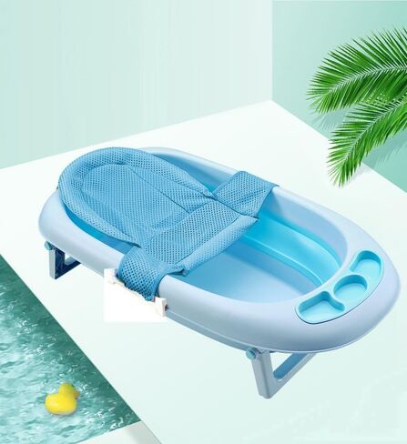 Baby Bath Seat Support Net Infant Bathtub Mesh Cushion Newborn Baby Shower Lie Seat Toddler Bathing Breathable Mat Shower Pad for 0-18 Months in Kuwait