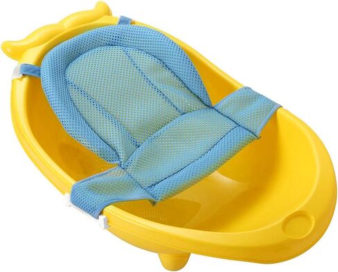 Baby Bath Seat Support Net Infant Bathtub Mesh Cushion Newborn Baby Shower Lie Seat Toddler Bathing Breathable Mat Shower Pad for 0-18 Months in Kuwait