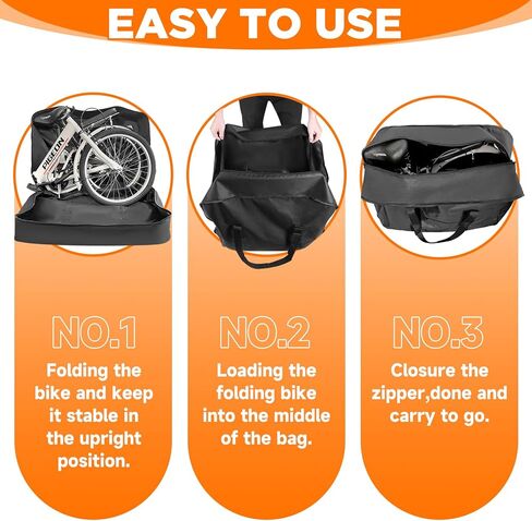 Folding Bike Travel Bag,Heavy Duty 840D Transport Bicycle Storage Carry Bag with Strong Webbing for 26-29 in Mountain 700C Road Bike MTB,Portable Folding Cycling Bags Waterproof for Airplane Shipping in Kuwait