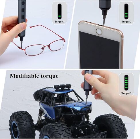 Mini Electric Screwdriver Set - 68 in 1 Power Screwdriver with Magnetic Bits - 64 S2 Universal Bits, 5 Torque Settings, 4 LED Lights - Tool Kit for Repairing Phones Cameras Laptops Watches in Saudi Arabia