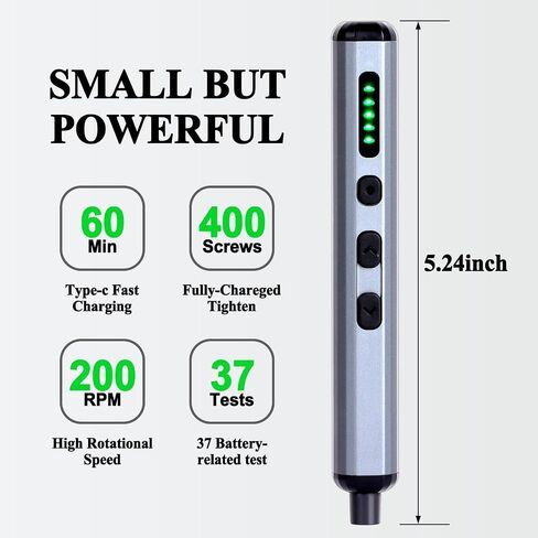 Mini Electric Screwdriver Set - 68 in 1 Power Screwdriver with Magnetic Bits - 64 S2 Universal Bits, 5 Torque Settings, 4 LED Lights - Tool Kit for Repairing Phones Cameras Laptops Watches in Saudi Arabia