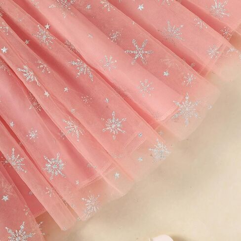 Baby Girl Birthday Dress Velvet One Year Old Snowflake Tulle Skirt with Hairband Winter Clothes in Saudi Arabia