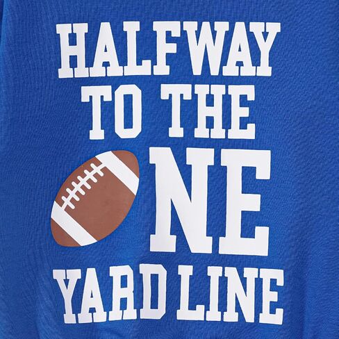 Baby Boy Half Birthday Outfit Half Way to the One Yard Line Bubble Romper Football 1/2 Birthday Clothes in Saudi Arabia