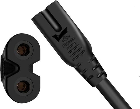2 Pack AC Universal Power Cord,1ft Power Cable 2 Prong for Camera Battery Chargers,TV, Monitor, Projector, Printer,tv Power Cord Replacement,2 Slot Power Cord,Computer Charger Cable… in Saudi Arabia
