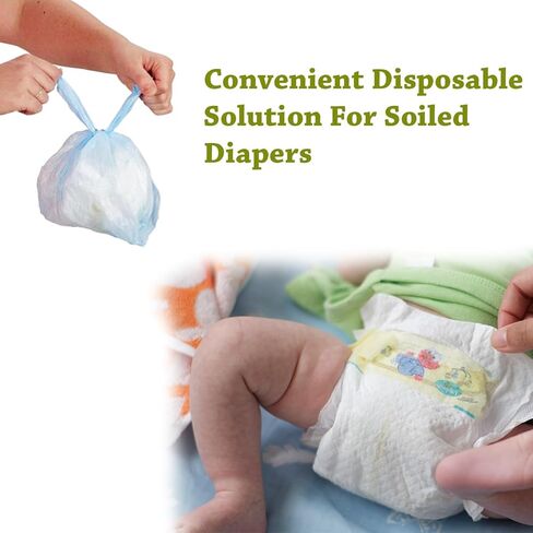 100Pcs Disposable Diaper Sacks Smell Free On Go Travelling Nappy Waste Bags For Trash Diaper Wastage With Powder Scent in Kuwait