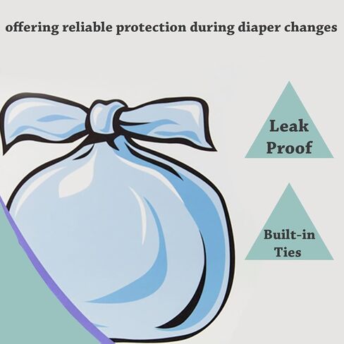 100Pcs Disposable Diaper Sacks Smell Free On Go Travelling Nappy Waste Bags For Trash Diaper Wastage With Powder Scent in Kuwait