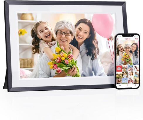 Raynic Digital Picture Frame, 15.6 Inches Digital Photo Frame with 1920x1080 IPS Touch Screen, Built-in 32GB Storage, Video Clips, Share Moments Instantly via Frameo App from Anywhere in Saudi Arabia